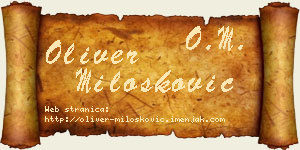 Oliver Milošković vizit kartica
